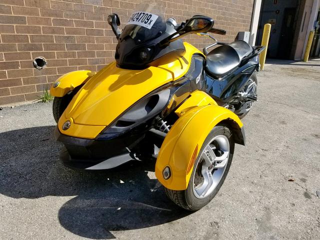 2BXJAWA149V000265 - 2009 CAN-AM SPYDER ROA YELLOW photo 2