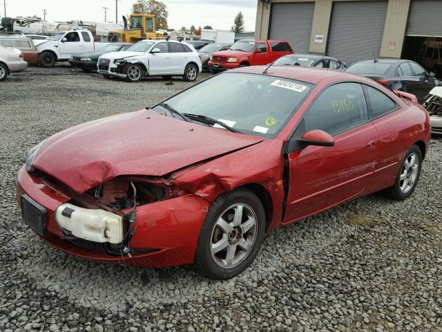 1ZWFT61L4Y5642418 - 2000 MERCURY COUGAR V6 RED photo 2