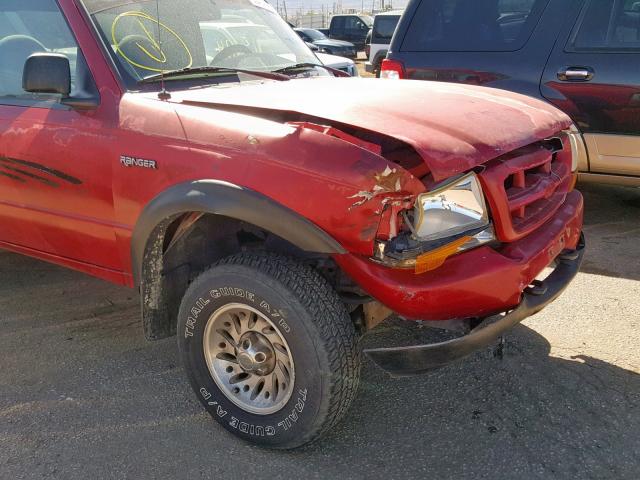 1FTZR11V4XTA09130 - 1999 FORD RANGER RED photo 9