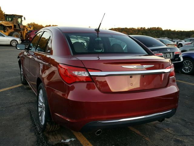 1C3BC1FGXBN550519 - 2011 CHRYSLER 200 TOURIN BURGUNDY photo 3