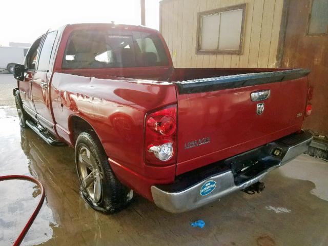 1D7HA18277S157881 - 2007 DODGE RAM 1500 S RED photo 3