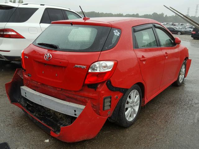 2T1KU40E19C042857 - 2009 TOYOTA COROLLA MA RED photo 4