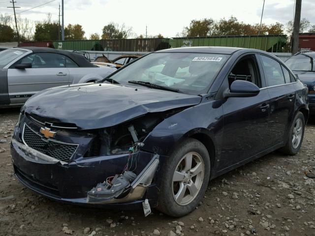 1G1PC5SB0E7269642 - 2014 CHEVROLET CRUZE LT BLUE photo 2