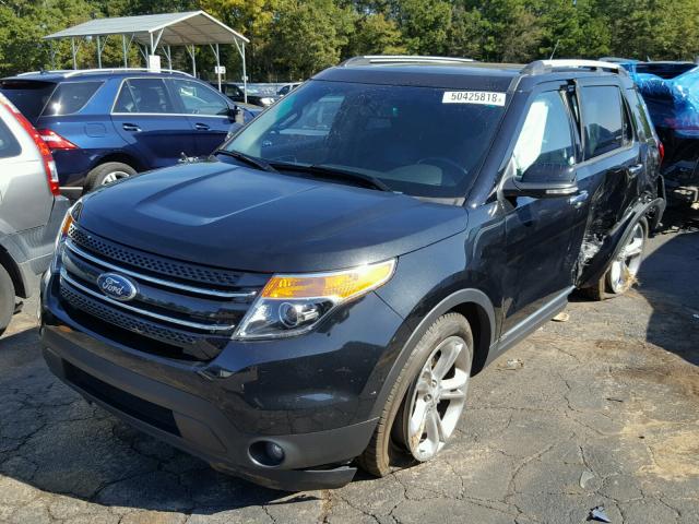 1FM5K7F86DGC25330 - 2013 FORD EXPLORER L BLACK photo 2