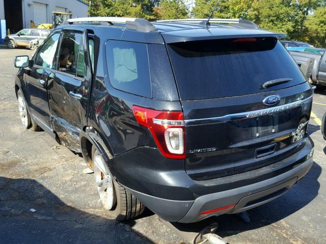 1FM5K7F86DGC25330 - 2013 FORD EXPLORER L BLACK photo 3