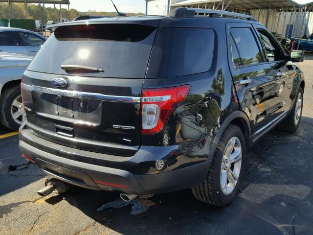 1FM5K7F86DGC25330 - 2013 FORD EXPLORER L BLACK photo 4