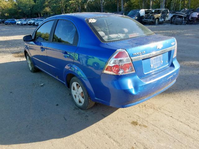 KL1TD56667B098919 - 2007 CHEVROLET AVEO BASE BLUE photo 3