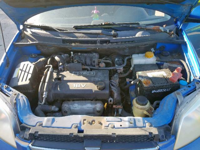 KL1TD56667B098919 - 2007 CHEVROLET AVEO BASE Көк фото 7