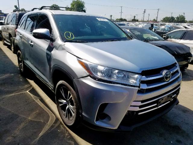 5TDZZRFH9JS266856 - 2018 TOYOTA HIGHLANDER SILVER photo 1