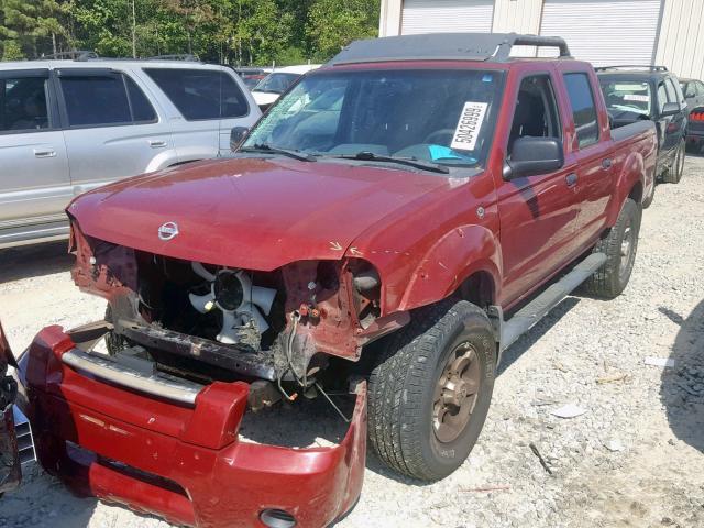 1N6ED27T74C413203 - 2004 NISSAN FRONTIER C RED photo 2