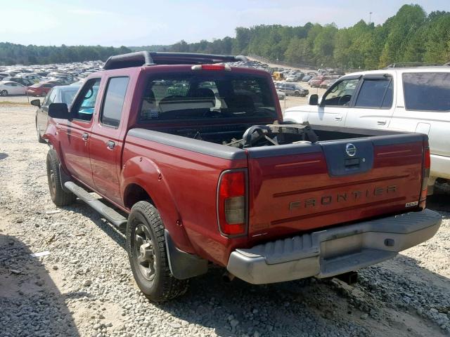 1N6ED27T74C413203 - 2004 NISSAN FRONTIER C RED photo 3