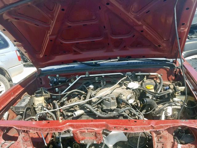 1N6ED27T74C413203 - 2004 NISSAN FRONTIER C RED photo 7