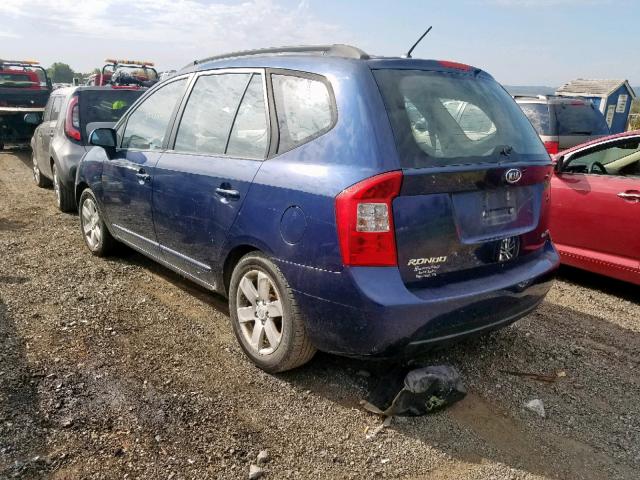 KNAFG526987183547 - 2008 KIA RONDO LX BLUE photo 3