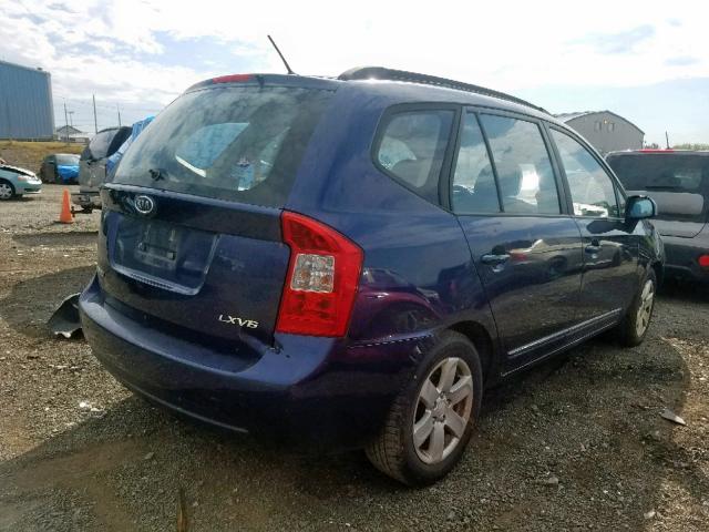 KNAFG526987183547 - 2008 KIA RONDO LX BLUE photo 4