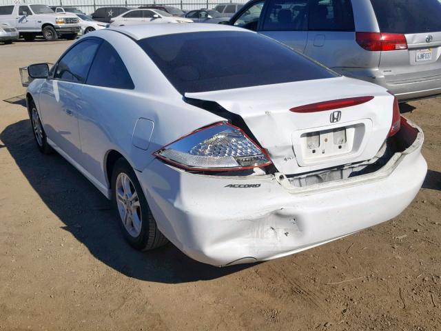 1HGCM72367A008076 - 2007 HONDA ACCORD LX WHITE photo 3