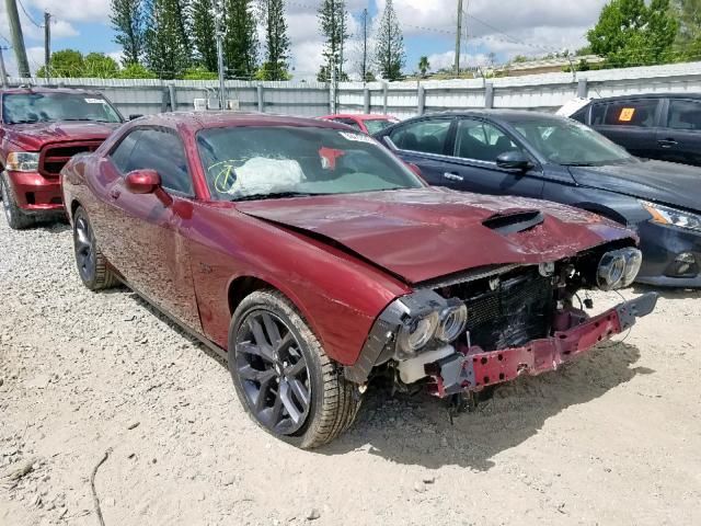 2C3CDZBT3KH511881 - 2019 DODGE CHALLENGER RED photo 1