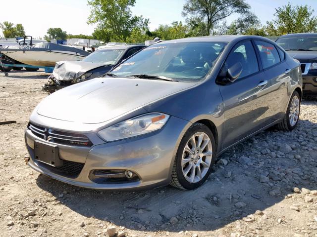 1C3CDFCA9DD682341 - 2013 DODGE DART LIMIT GRAY photo 2