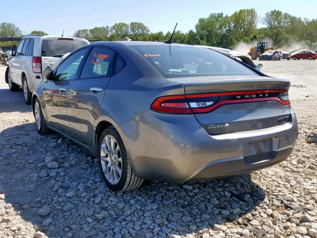 1C3CDFCA9DD682341 - 2013 DODGE DART LIMIT GRAY photo 3