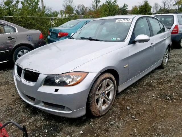 WBAVC93548K043973 - 2008 BMW 328 XI SILVER photo 2