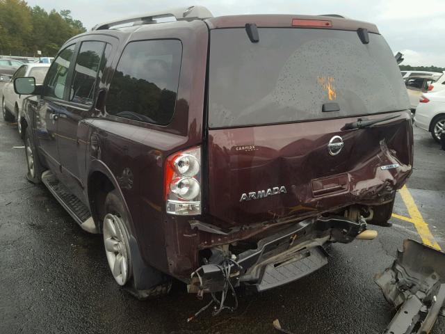 5N1BA0ND0DN600166 - 2013 NISSAN ARMADA SV MAROON photo 3