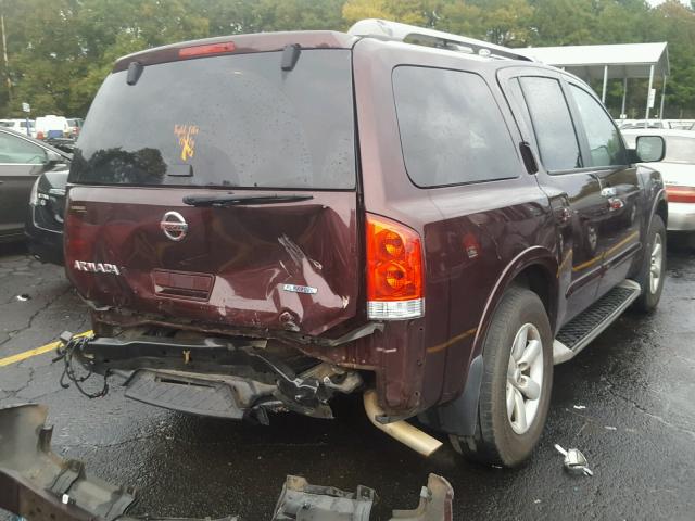 5N1BA0ND0DN600166 - 2013 NISSAN ARMADA SV MAROON photo 4