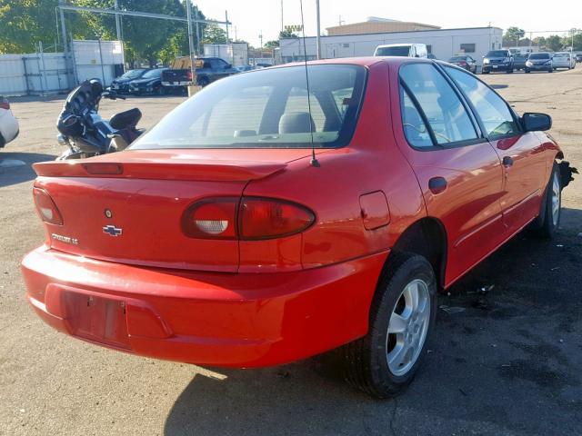 1G1JF524227266915 - 2002 CHEVROLET CAVALIER L RED photo 4