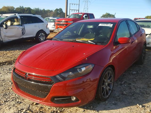 1C3CDFBH9DD153311 - 2013 DODGE DART SXT RED photo 2