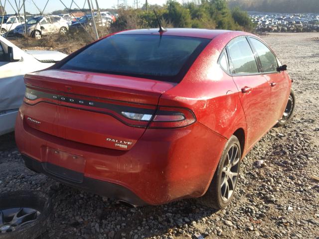 1C3CDFBH9DD153311 - 2013 DODGE DART SXT RED photo 4