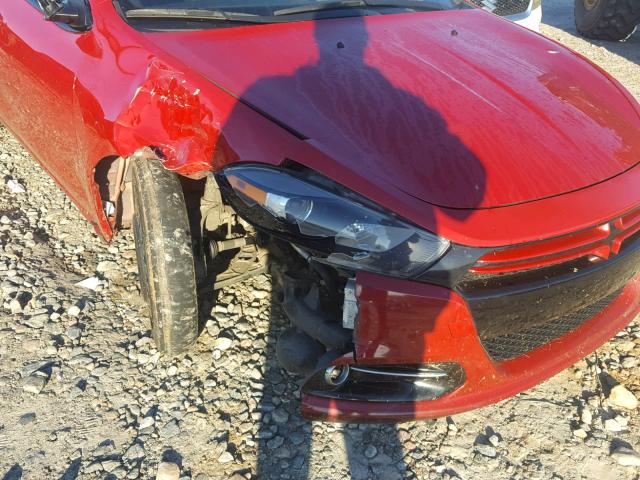 1C3CDFBH9DD153311 - 2013 DODGE DART SXT RED photo 9