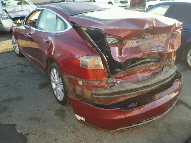 5YJSA1DN5CFS00363 - 2012 TESLA MODEL S Կարմիր լուսանկար 3