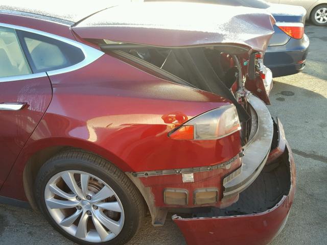 5YJSA1DN5CFS00363 - 2012 TESLA MODEL S Կարմիր լուսանկար 9