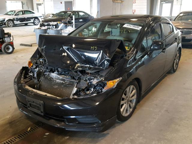 19XFB2F99CE000869 - 2012 HONDA CIVIC EXL BLACK photo 2