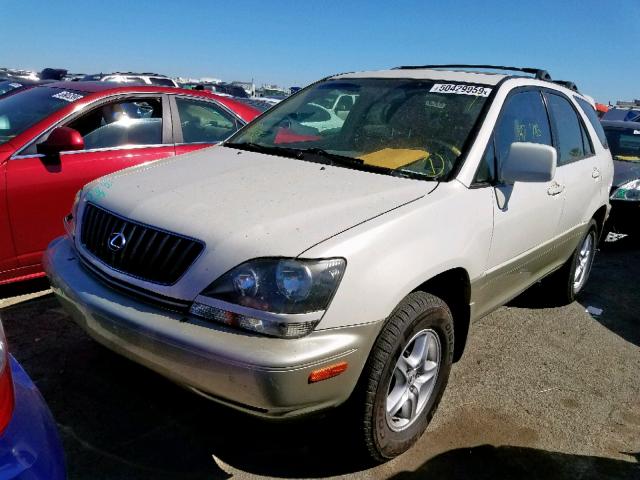 JT6GF10U4Y0059383 - 2000 LEXUS RX 300 WHITE photo 2