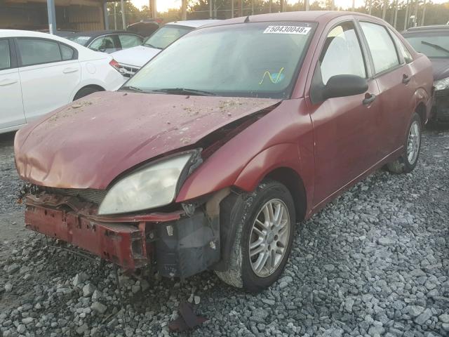 1FAFP34N15W184419 - 2005 FORD FOCUS ZX4 BURGUNDY photo 2