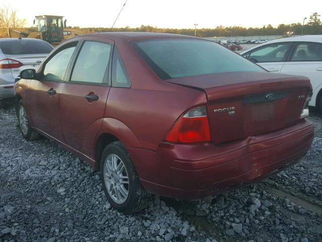 1FAFP34N15W184419 - 2005 FORD FOCUS ZX4 BURGUNDY photo 3