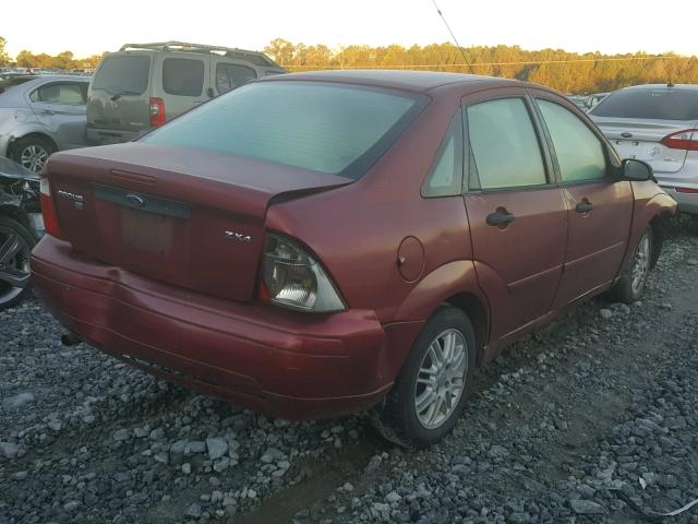 1FAFP34N15W184419 - 2005 FORD FOCUS ZX4 BURGUNDY photo 4