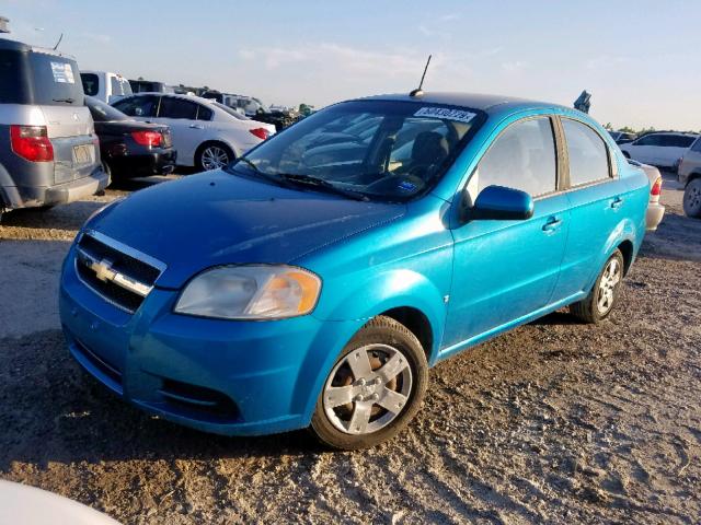 KL1TD56E49B641095 - 2009 CHEVROLET AVEO LS TEAL photo 2