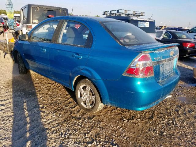 KL1TD56E49B641095 - 2009 CHEVROLET AVEO LS TEAL photo 3