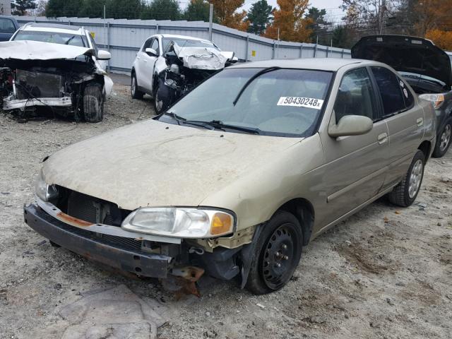 3N1CB51D4YL321854 - 2000 NISSAN SENTRA BAS TAN photo 2