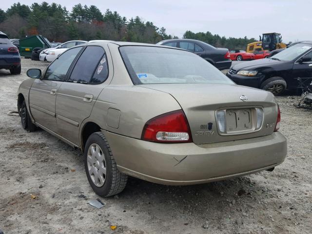 3N1CB51D4YL321854 - 2000 NISSAN SENTRA BAS TAN photo 3