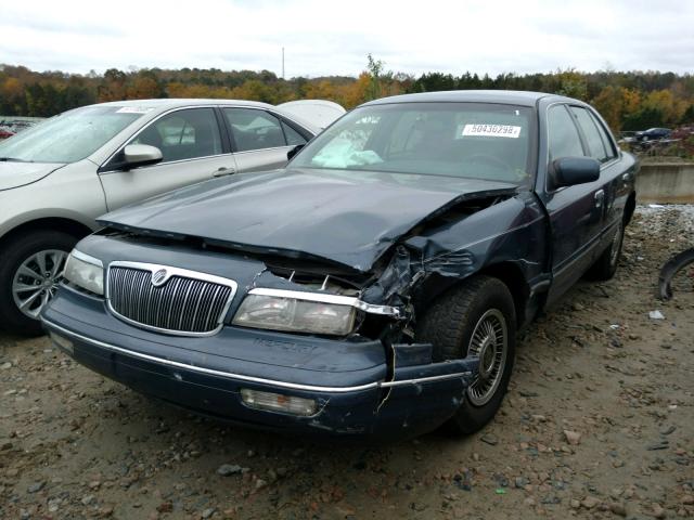 2MELM74W6TX679947 - 1996 MERCURY GRAND MARQ BLUE photo 2