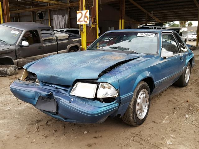 1FACP40M1PF159139 - 1993 FORD MUSTANG LX TURQUOISE photo 2