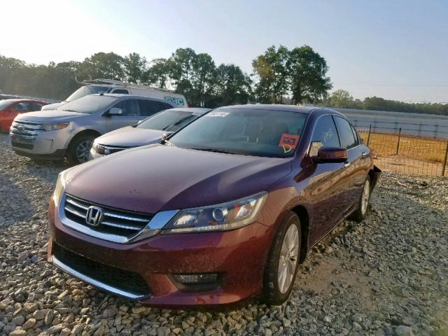 1HGCR2F87EA082663 - 2014 HONDA ACCORD EXL MAROON photo 2