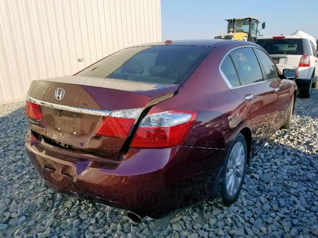 1HGCR2F87EA082663 - 2014 HONDA ACCORD EXL MAROON photo 4