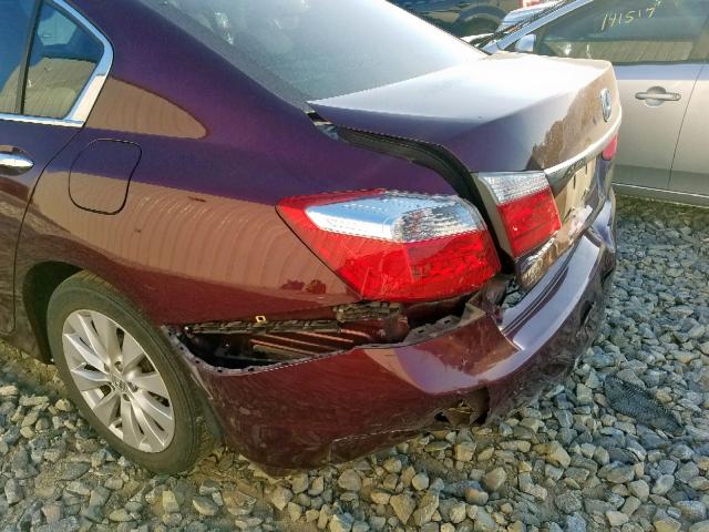 1HGCR2F87EA082663 - 2014 HONDA ACCORD EXL MAROON photo 9