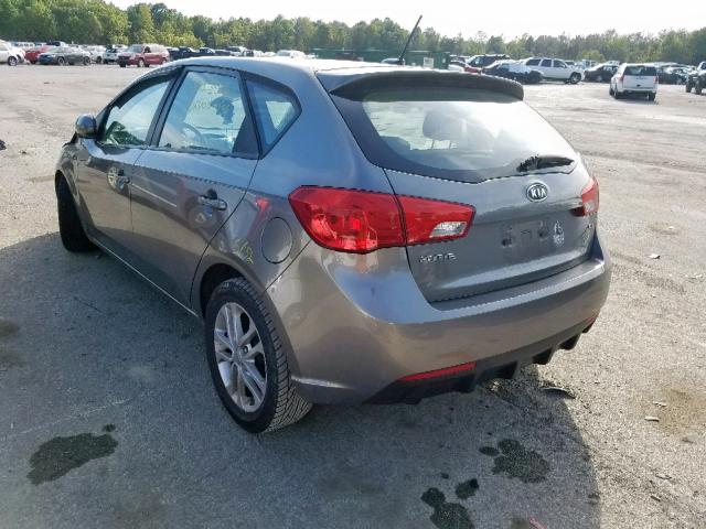 KNAFU5A2XB5389387 - 2011 KIA FORTE EX GRAY photo 3