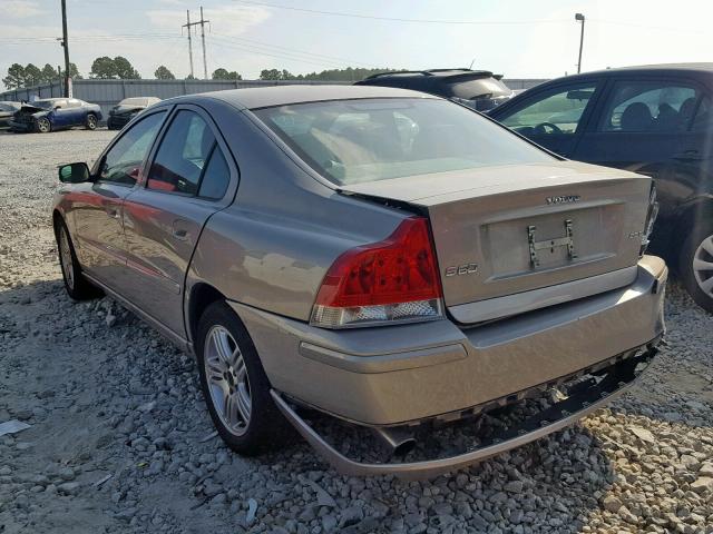 YV1RS592X52431227 - 2005 VOLVO S60 2.5T BEIGE photo 3