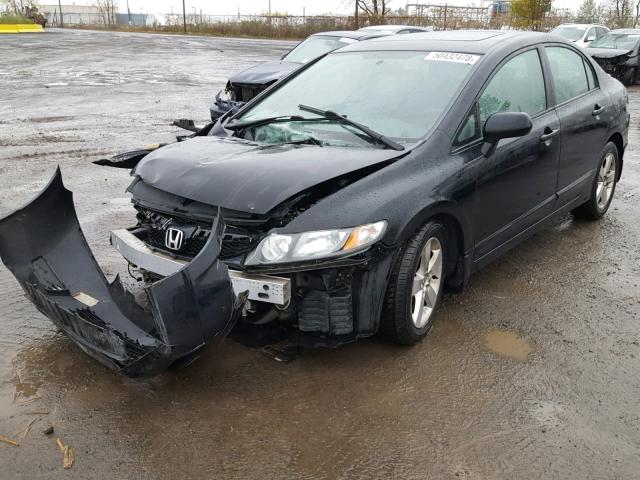 2HGFA16609H100344 - 2009 HONDA CIVIC BLACK photo 2