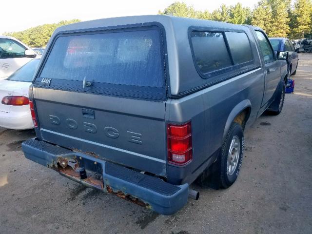 1B7FL26X6NS638816 - 1992 DODGE DAKOTA GRAY photo 4