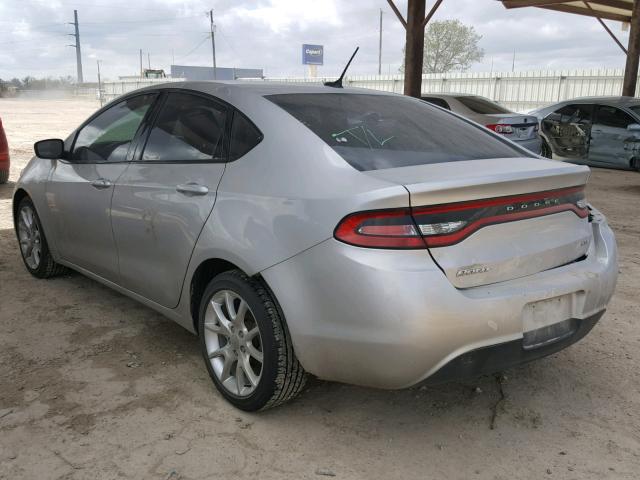 1C3CDFBA7DD209684 - 2013 DODGE DART SXT SILVER photo 3